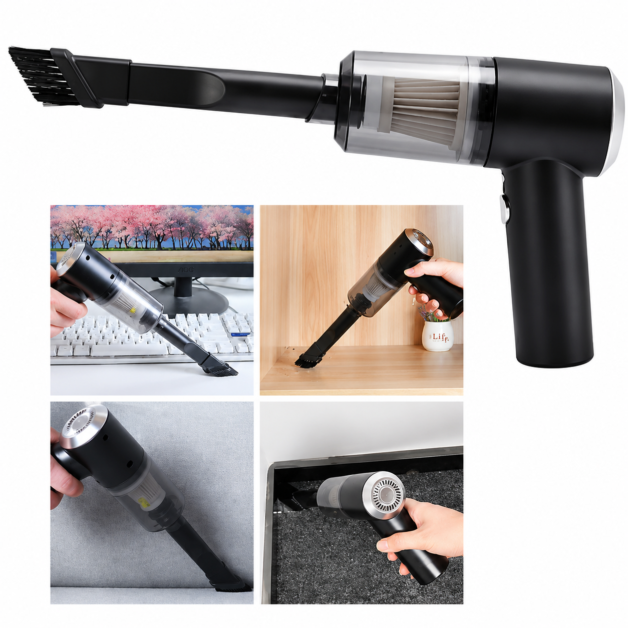 Rechargeable 2 in 1 vacuum cleaner High Suction Dust Cleaner
